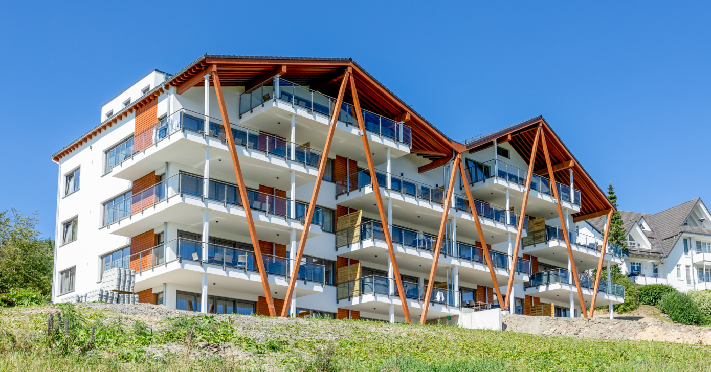 Balkons van Weitblick Winterberg in Duitsland, gebouwd door TEAMWBC.