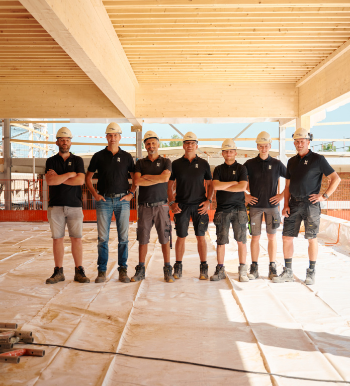 Medewerkers van TEAMWBC op de bouwplaats